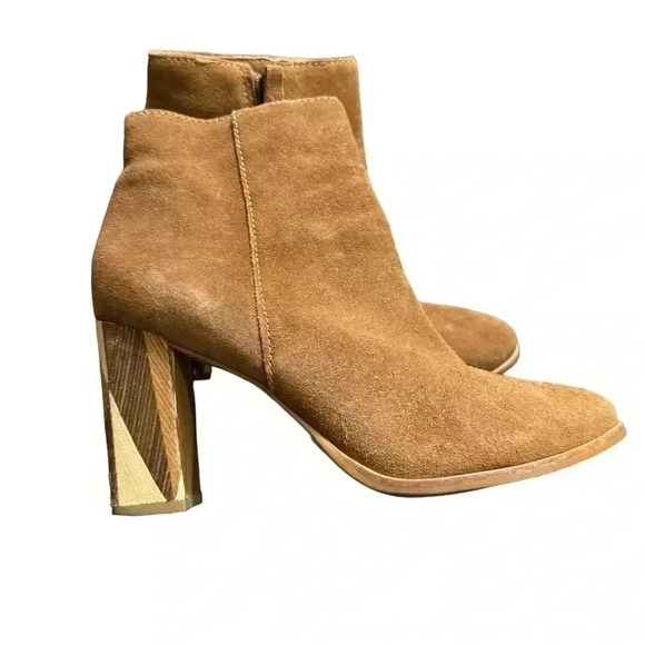 Matisse Metric Fawn Tan Suede Leather Bootie Size 8 1/2 - Picture 2 of 7